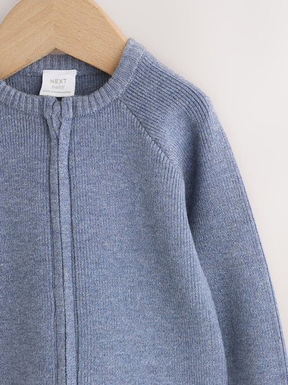 Blue Knitted Baby Cardigan (0mths-2yrs) - image 3