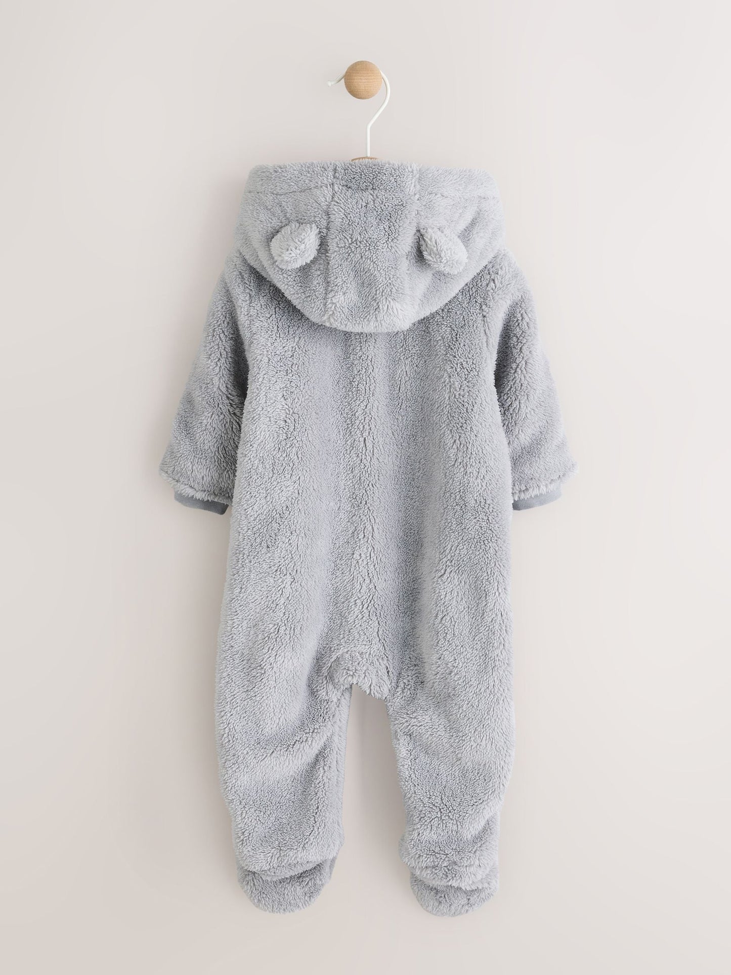 Grey Fleece Baby Pramsuit
