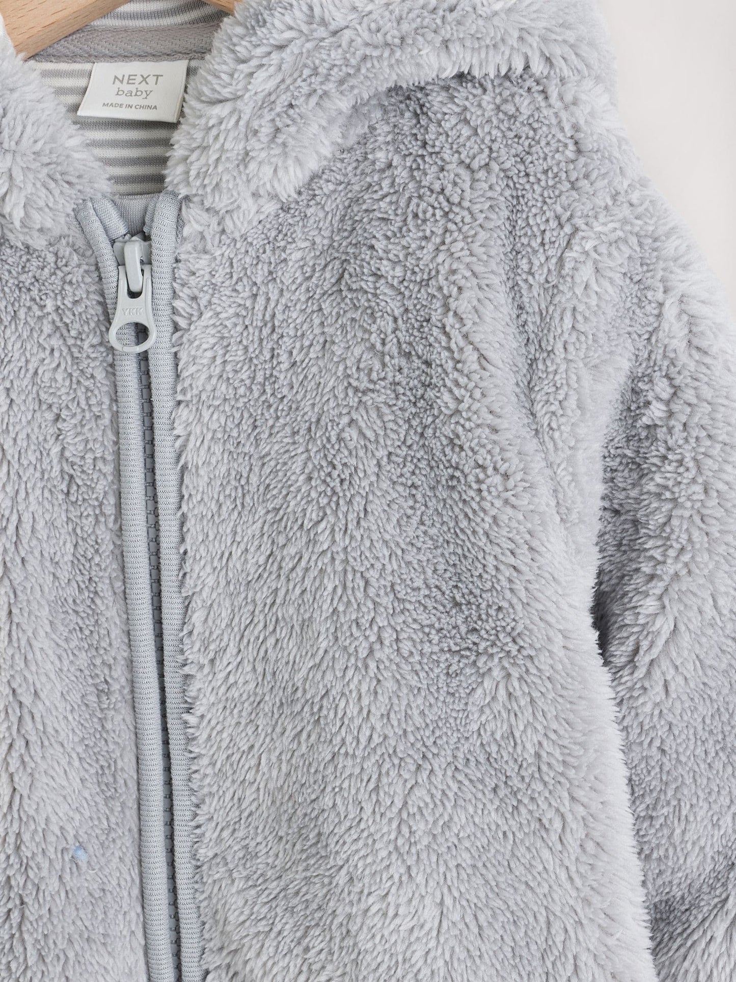 Grey Baby Fleece Pramsuit