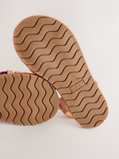 Metallic Wide Fit (G) Strap Sandals image 6