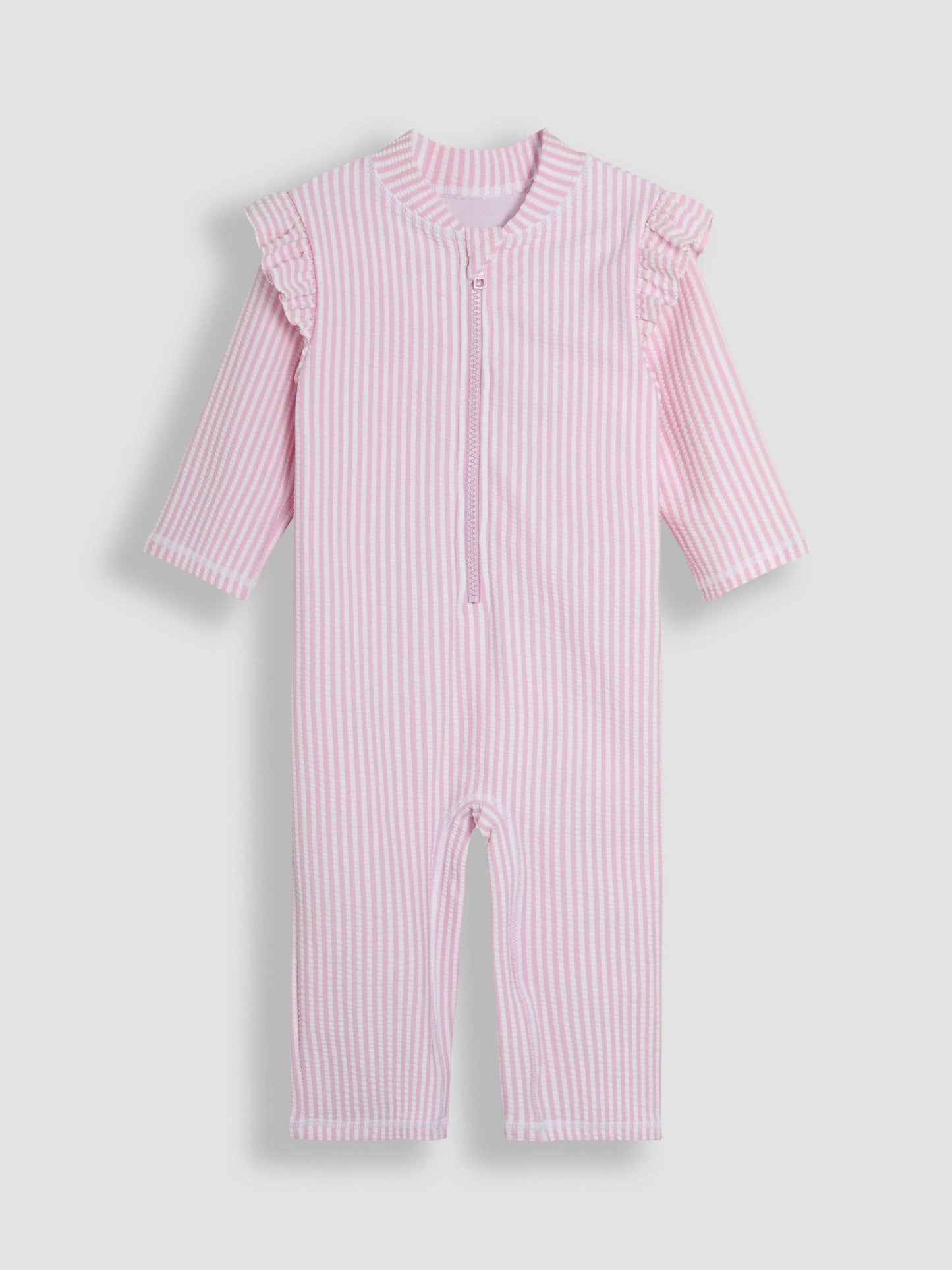 JoJo Maman Bébé Pink Stripe UV Sunsafe Suit image 1