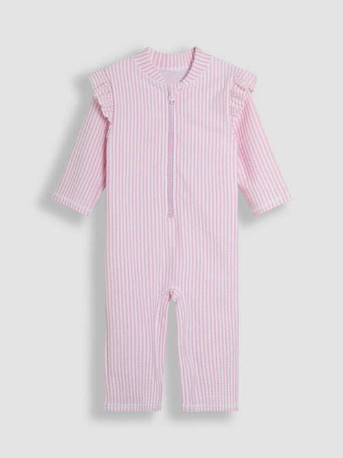 Dsiney Kidz - JoJo Maman Bébé Pink Stripe UV Sunsafe Suit image 1