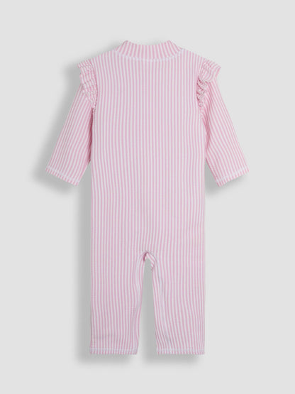 JoJo Maman Bébé Pink Stripe UV Sunsafe Suit image 2