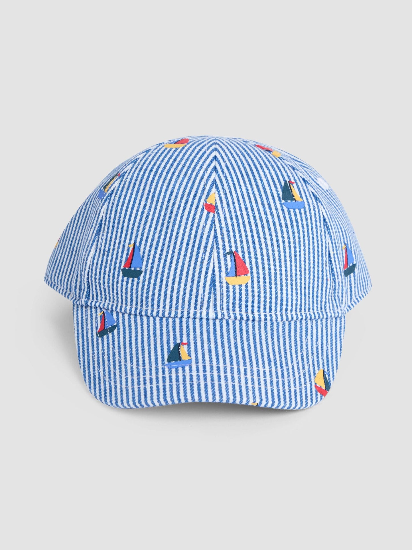 JoJo Maman Bébé Blue Embroidered Cap image 2