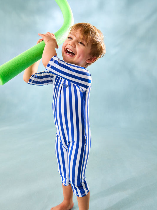JoJo Maman Bébé Blue Stripe UV Sunsafe Suit image 2