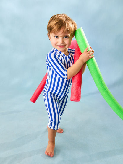 JoJo Maman Bébé Blue Stripe UV Sunsafe Suit image 3