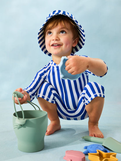JoJo Maman Bébé Blue Stripe UV Sunsafe Suit image 4