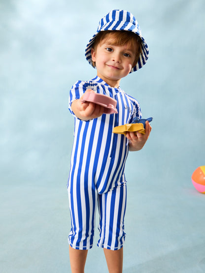 JoJo Maman Bébé Blue Stripe UV Sunsafe Suit image 5