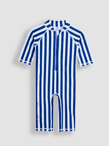JoJo Maman Bébé Blue Stripe UV Sunsafe Suit image 6