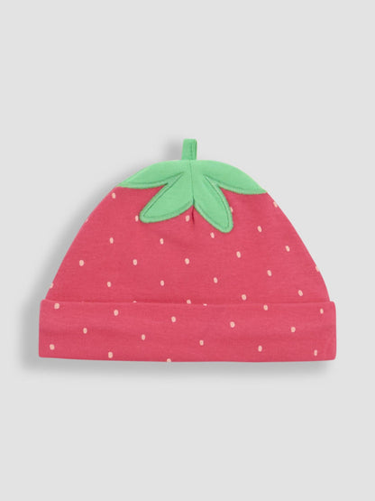 JoJo Maman Bébé White 2-Pack Strawberry Sleepsuit & Hat Set image 4