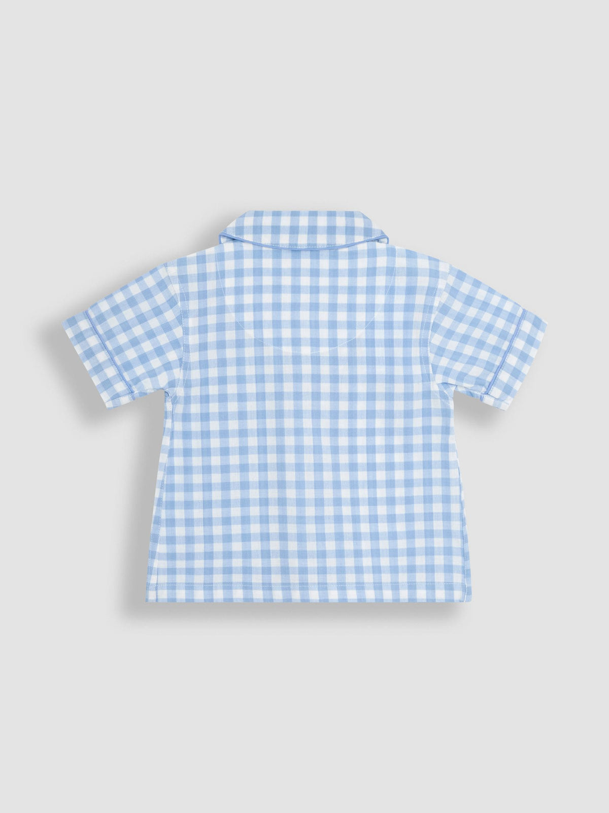 JoJo Maman Bébé Blue Gingham Woven Classic Pyjamas - image 3