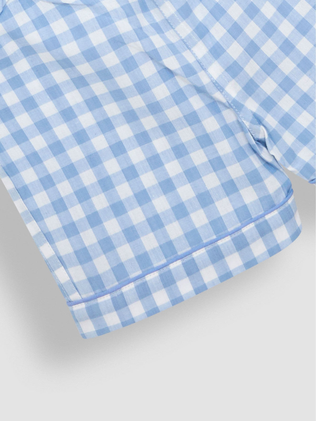 JoJo Maman Bébé Blue Gingham Woven Classic Pyjamas - image 5