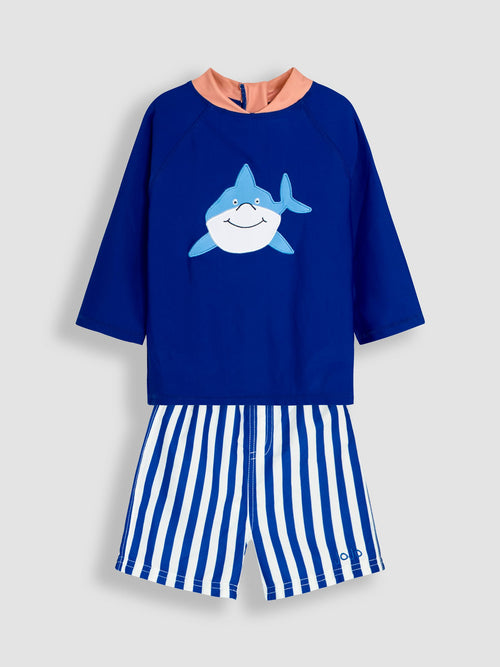 JoJo Maman Bébé Shark Sunsafe Rash Vest Set image 1