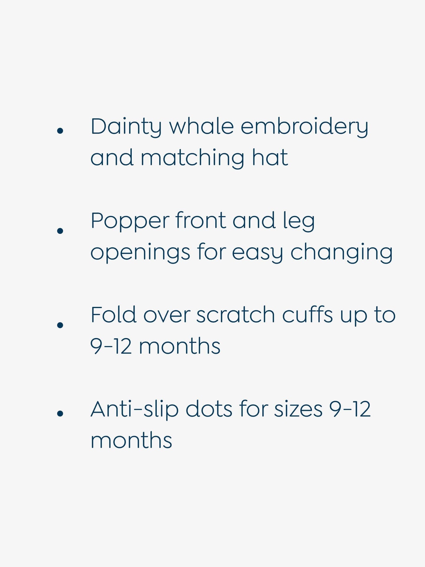 JoJo Maman Bébé Natural Whale Embroidered Cotton 2-Piece Sleepsuit and Hat Set image 4