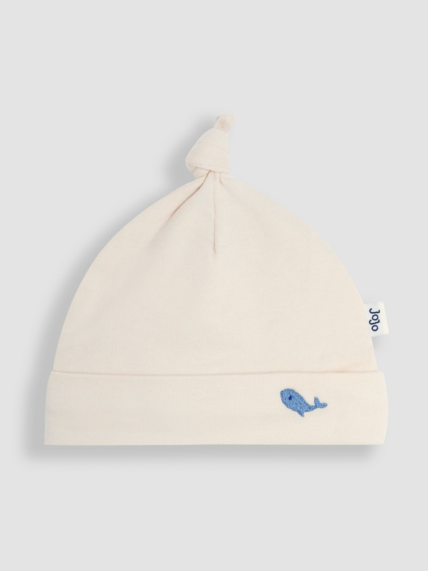 JoJo Maman Bébé Natural Whale Embroidered Cotton 2-Piece Sleepsuit and Hat Set image 6
