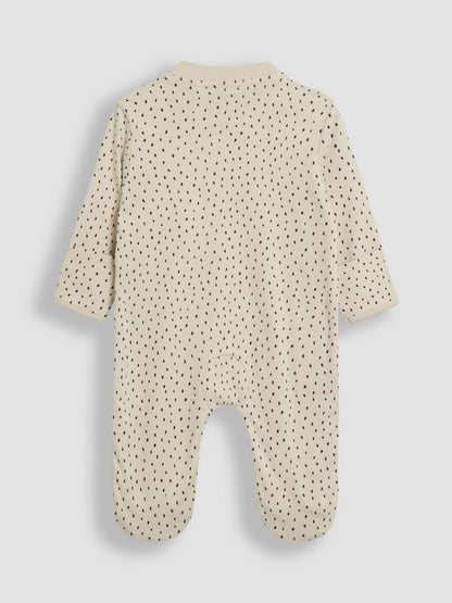 JoJo Maman Bébé White Koala Cotton Footed Appliqué Zip Sleepsuit image 4