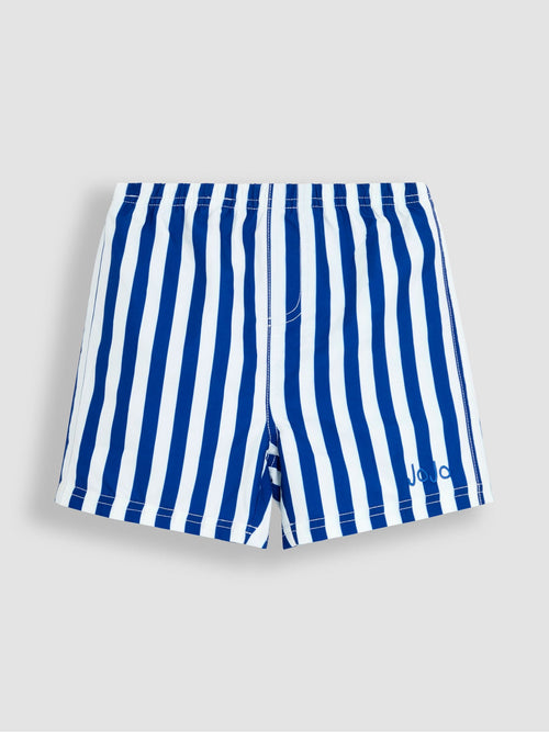 JoJo Maman Bébé Blue Stripe Swim Shorts image 1