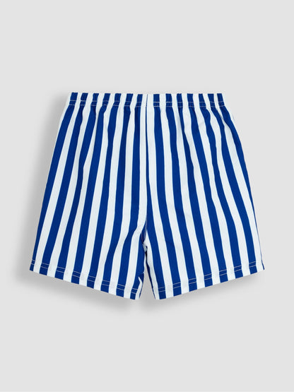JoJo Maman Bébé Blue Stripe Swim Shorts image 2