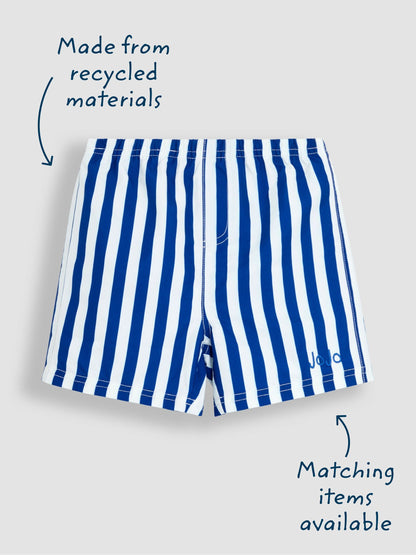 JoJo Maman Bébé Blue Stripe Swim Shorts image 3