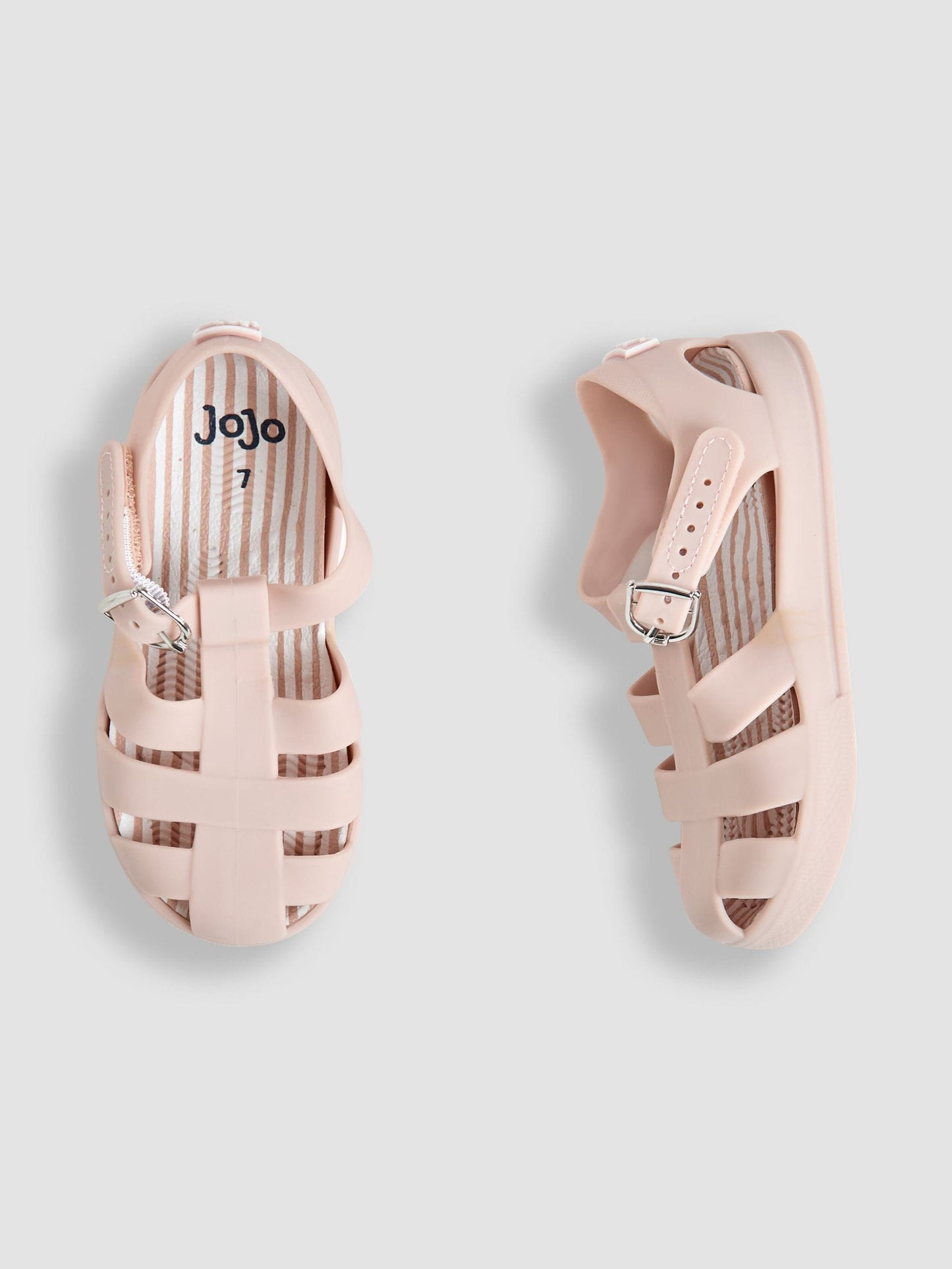 JoJo Maman Bébé Neutral Beige Jelly Sandals image 3