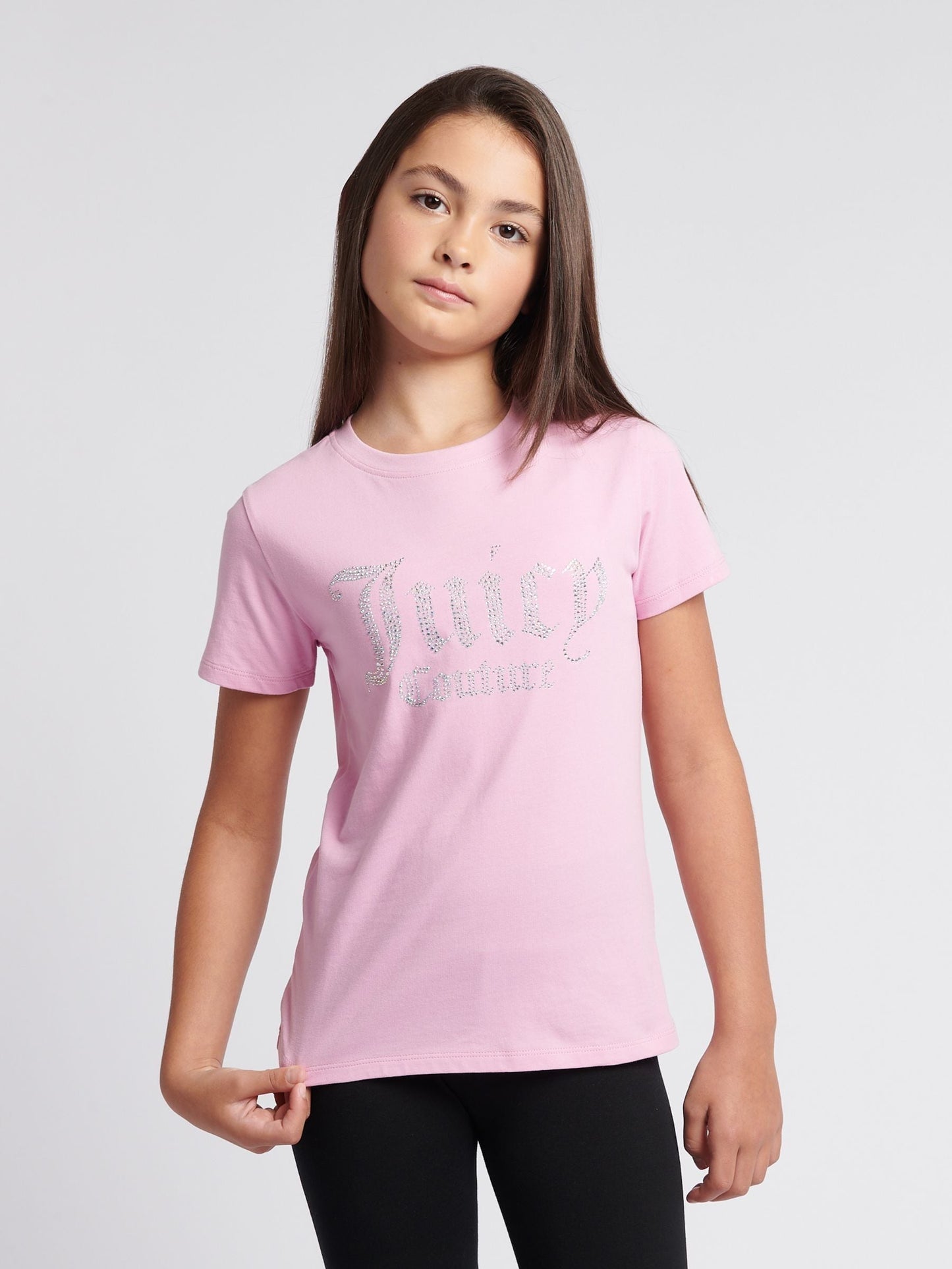 Dsiney Kidz - Juicy Couture Pink Fitted Diamante T-Shirt image 2