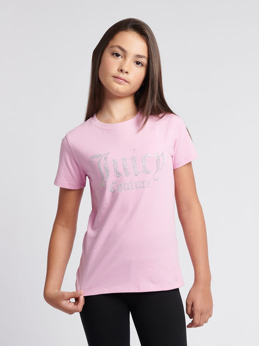 Dsiney Kidz - Juicy Couture Pink Fitted Diamante T-Shirt image 2