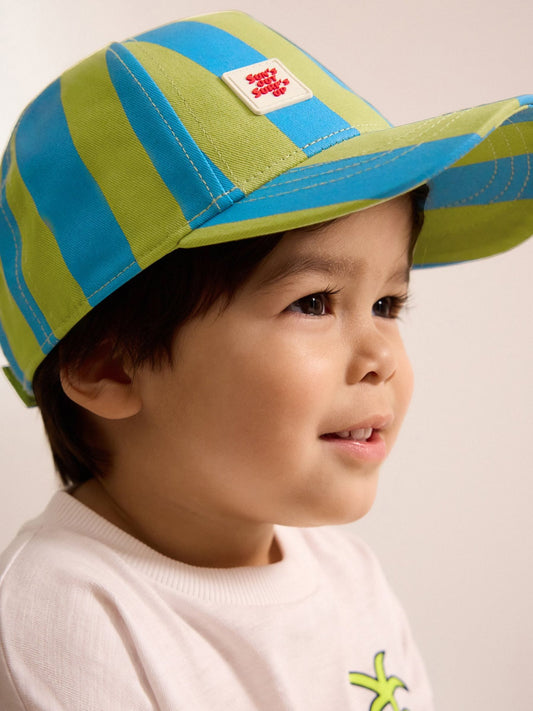 Green Stripe Baseball Cap Hat (3mths-10yrs) image 1