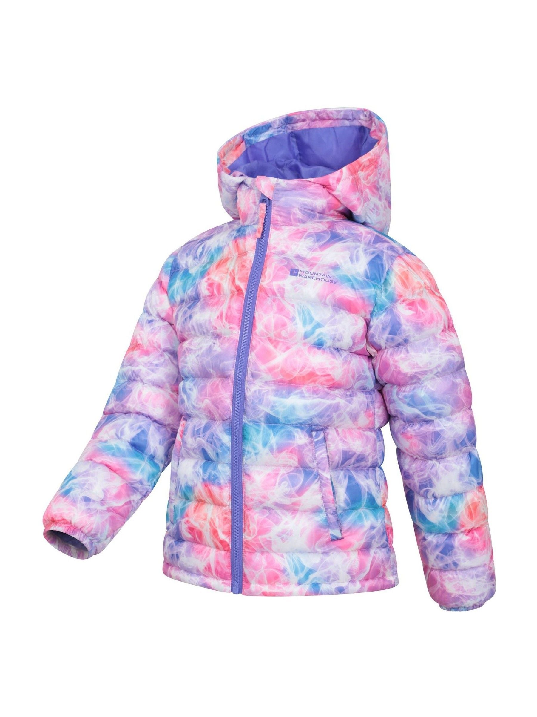 Dsiney Kidz - Mountain Warehouse Light Purple Seasons  Printed Water-Resistant Padded Jacket image 4