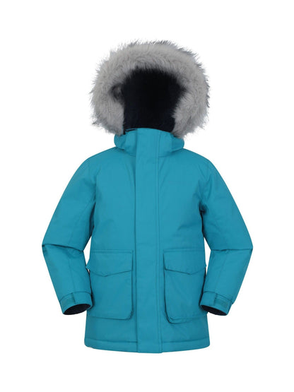 Dsiney Kidz - Mountain Warehouse Green Ground Kids Ranger Plain Water Resistant Jacket image 1