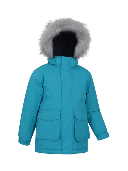 Dsiney Kidz - Mountain Warehouse Green Ground Kids Ranger Plain Water Resistant Jacket image 3