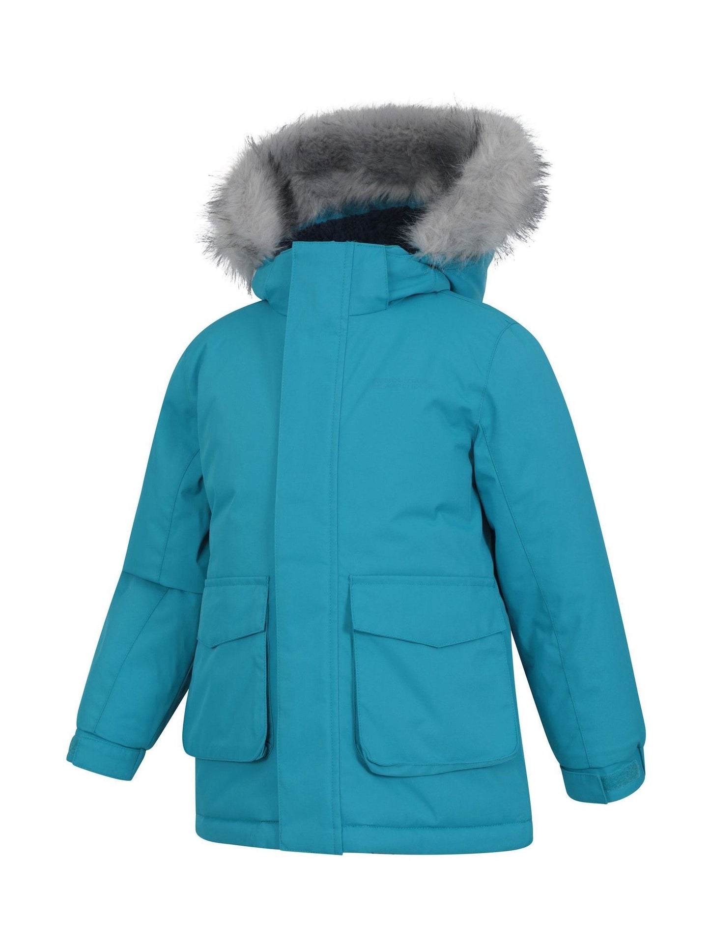 Dsiney Kidz - Mountain Warehouse Green Ground Kids Ranger Plain Water Resistant Jacket image 4