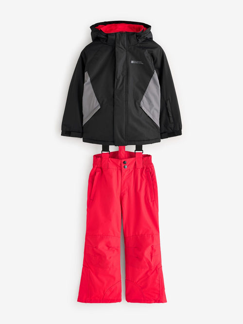 Mountain Warehouse Black Fleece Lined Snow Ski Jacket And Trousers Set image 1