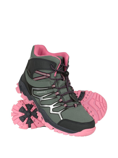Mountain Warehouse Green Kids Softshell Walking Boots image 2