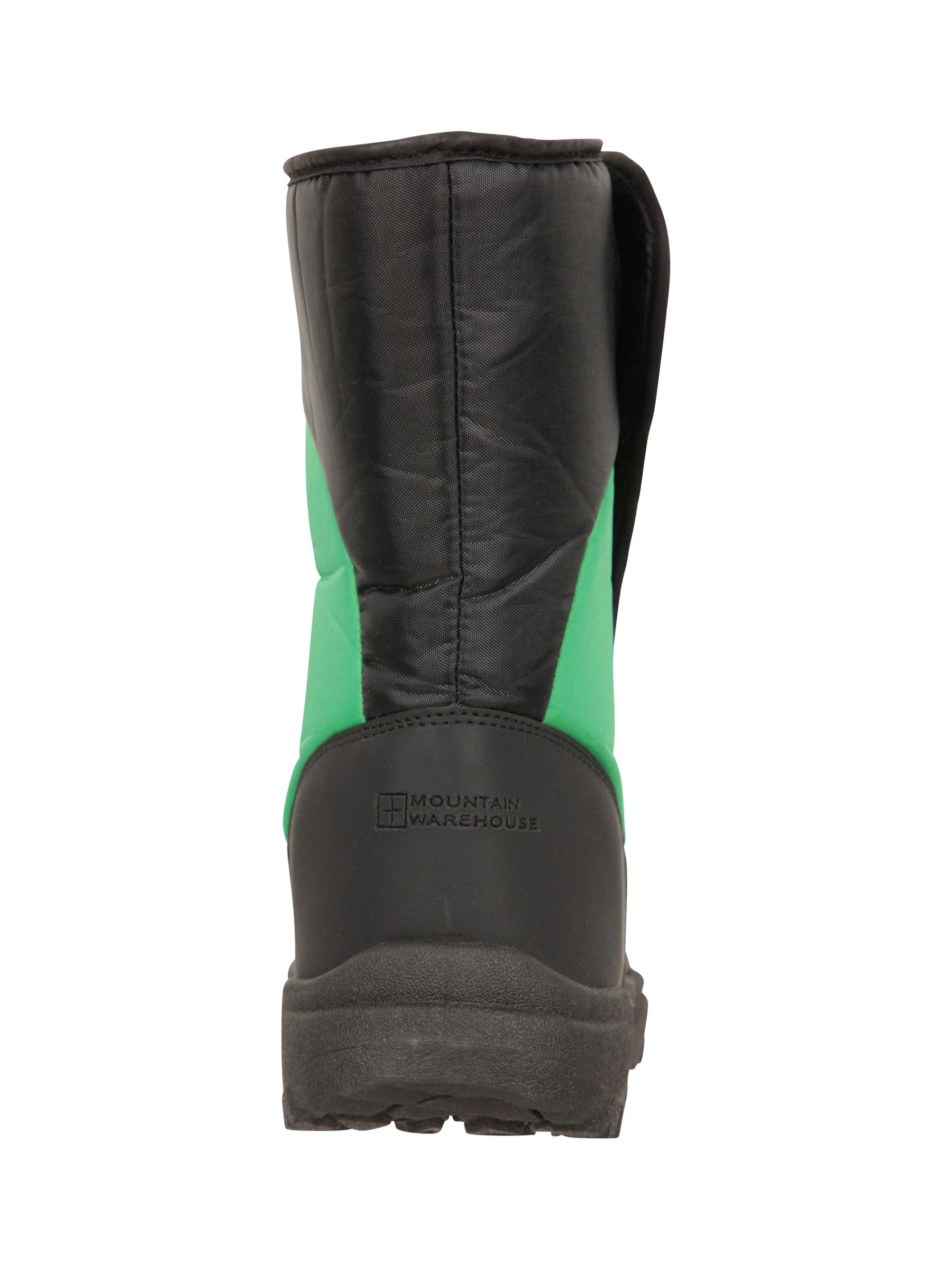 Mountain Warehouse Green Caribou Kids Single Stripe Sherpa Lined Adaptive Snow Boots image 4