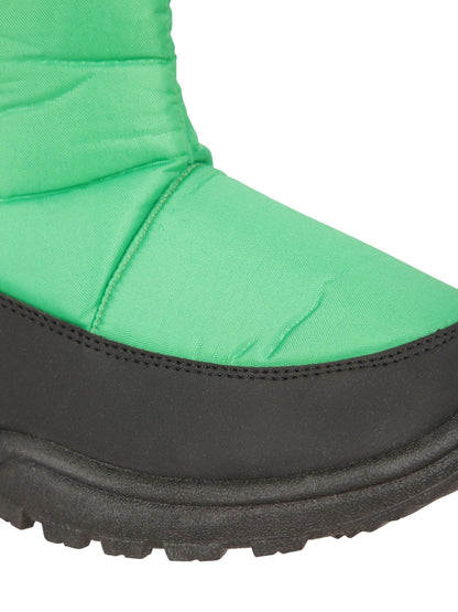 Mountain Warehouse Green Caribou Kids Single Stripe Sherpa Lined Adaptive Snow Boots image 8