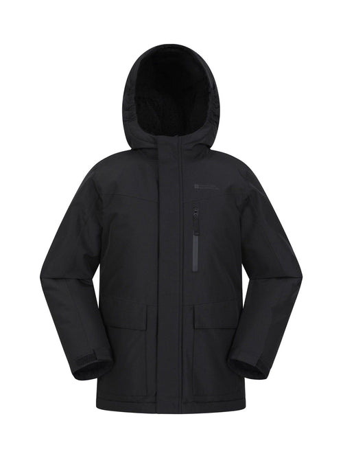Dsiney Kidz - Mountain Warehouse Black Noah Borg Lined Waterproof Jacket image 1