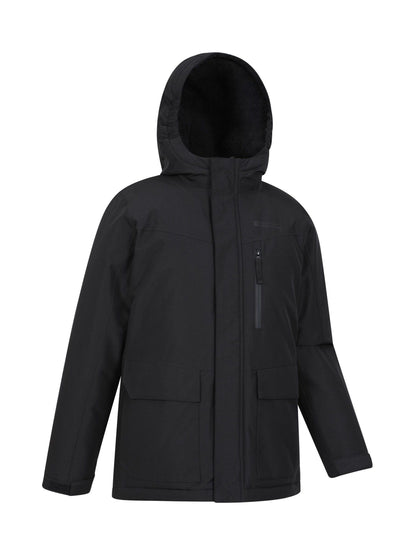 Dsiney Kidz - Mountain Warehouse Black Noah Borg Lined Waterproof Jacket image 2