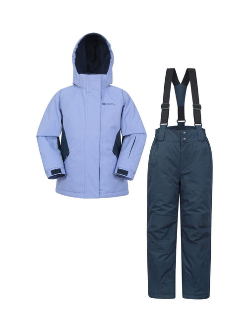 Mountain Warehouse Purple Fleece Lined Snow Ski Jacket And Trousers Set image 1