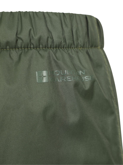 Mountain Warehouse Green Waterproof Fleece Lined Kids Trousers image 5