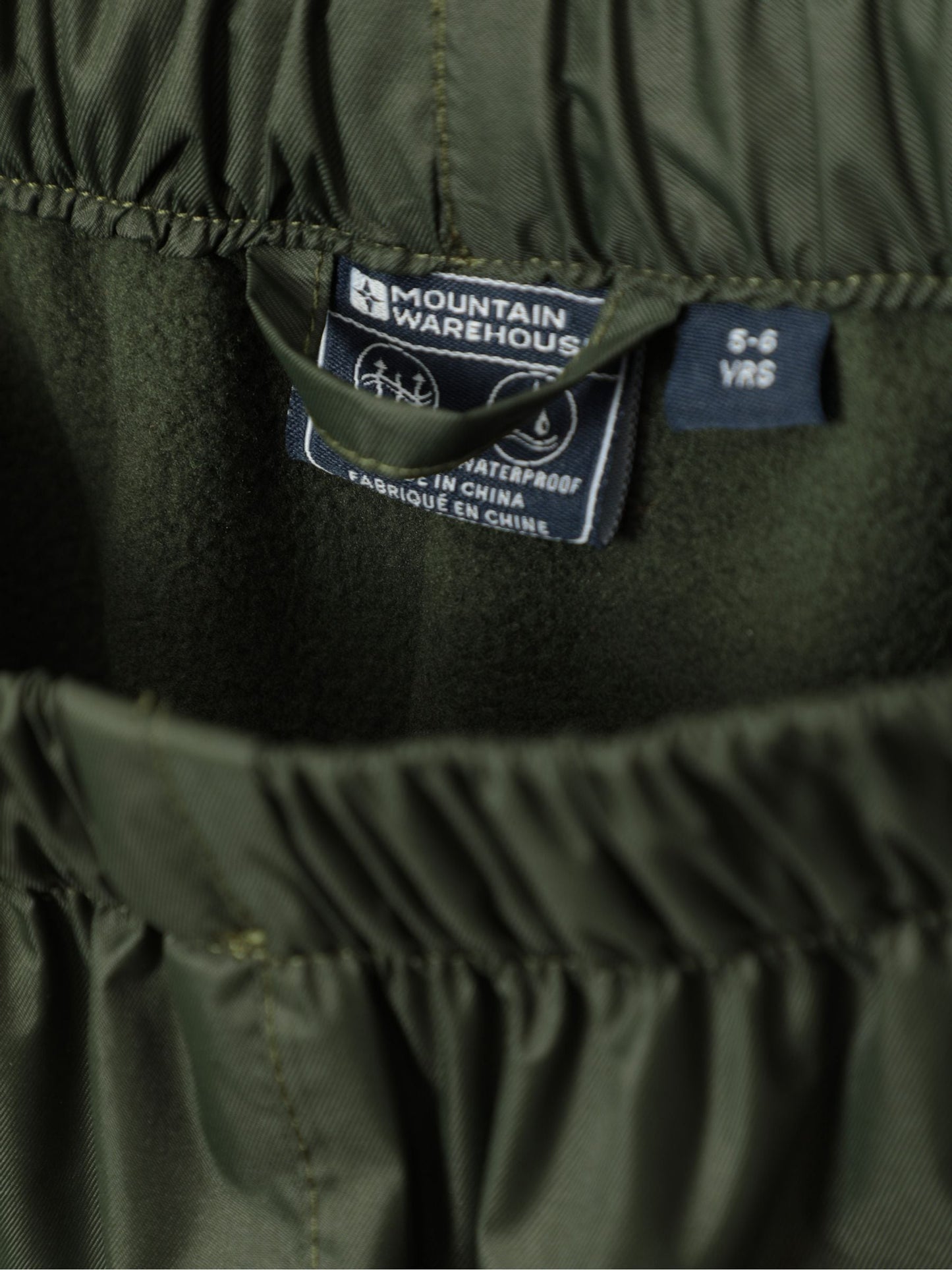 Mountain Warehouse Green Waterproof Fleece Lined Kids Trousers image 6