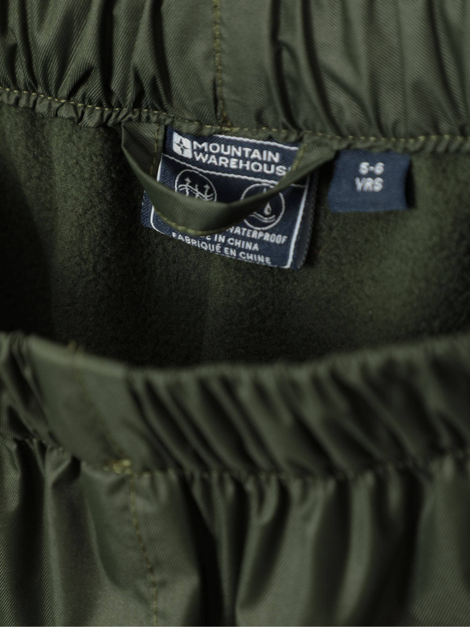 Mountain Warehouse Green Waterproof Fleece Lined Kids Trousers image 6
