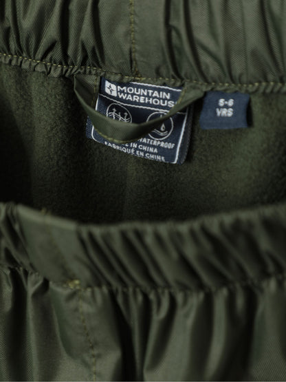 Mountain Warehouse Green Waterproof Fleece Lined Kids Trousers image 6