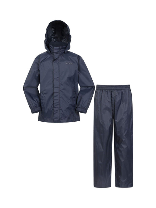 Mountain Warehouse Blue Pakka Waterproof Jacket And Over Trousers Set image 1