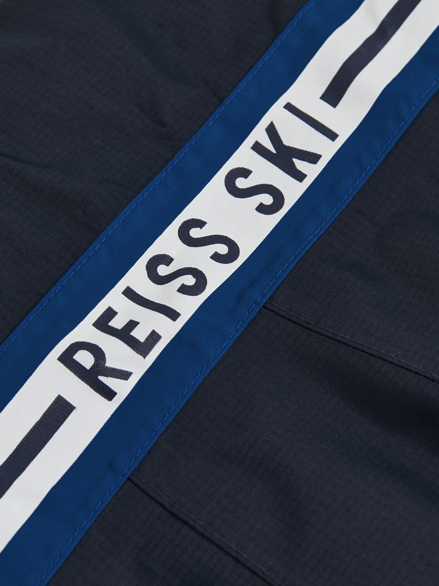 Reiss White/Navy/Blue Arcs 9-13 yrs Logo-Print Ripstop Salopettes image 4