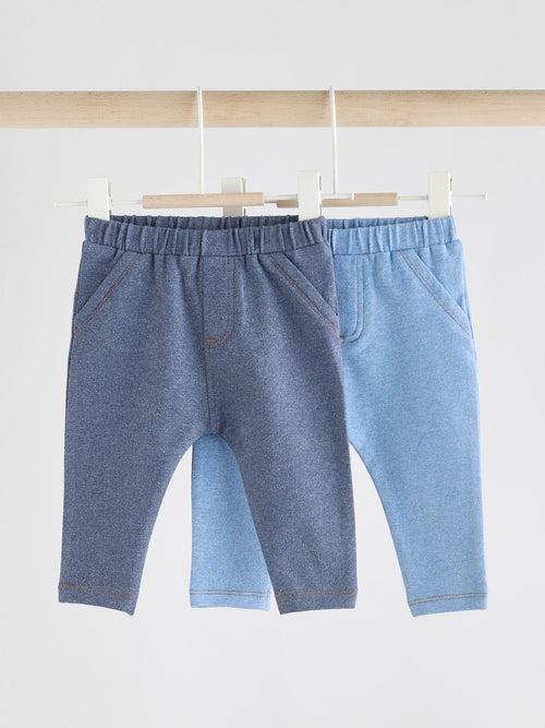 Blue Baby Leggings 2 Pack (0mths-2yrs) image 1
