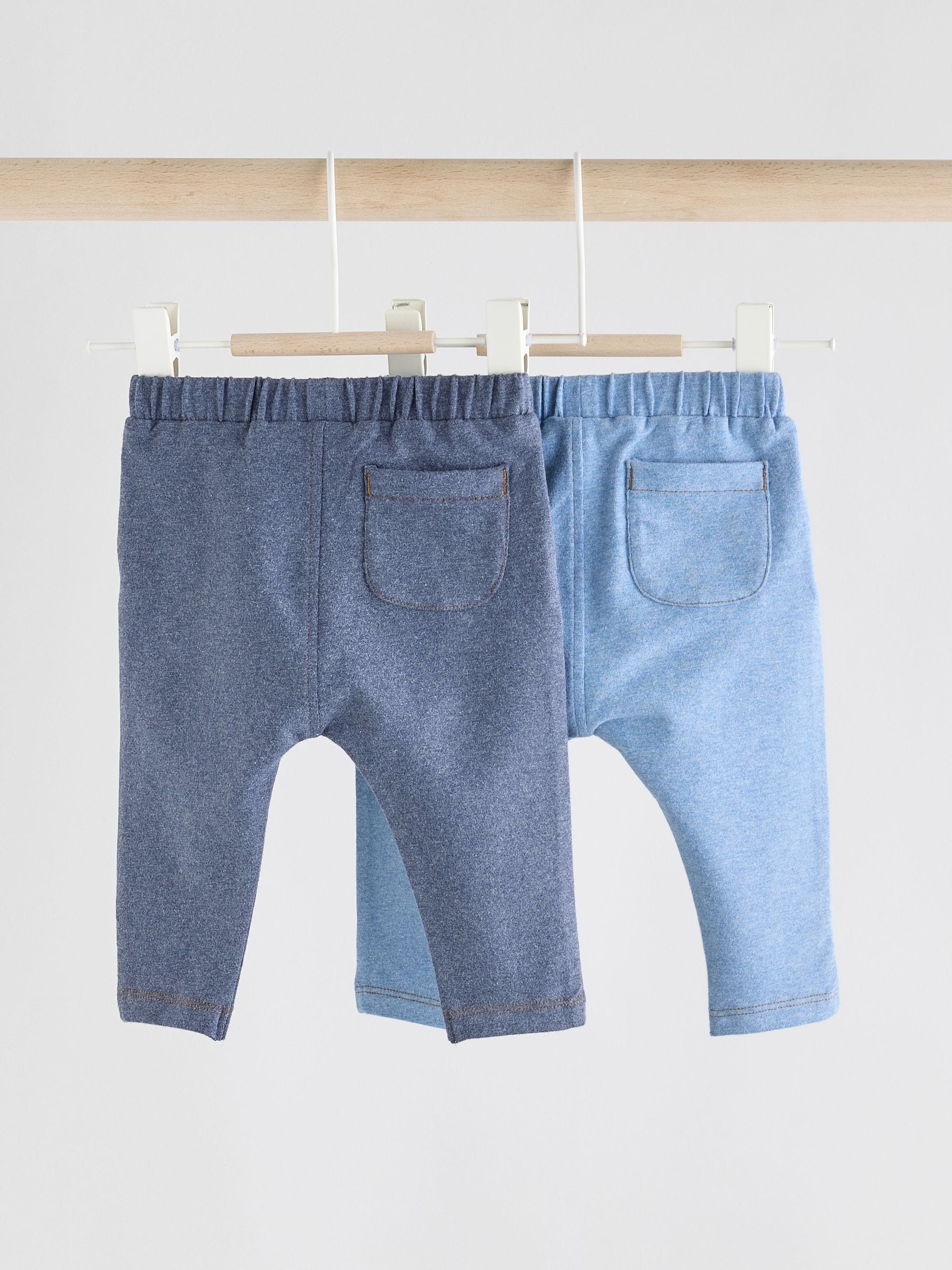 Blue Baby Leggings 2 Pack (0mths-2yrs) image 4