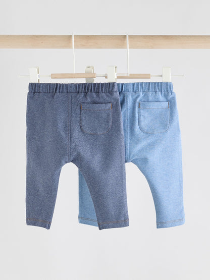 Blue Baby Leggings 2 Pack (0mths-2yrs) image 4