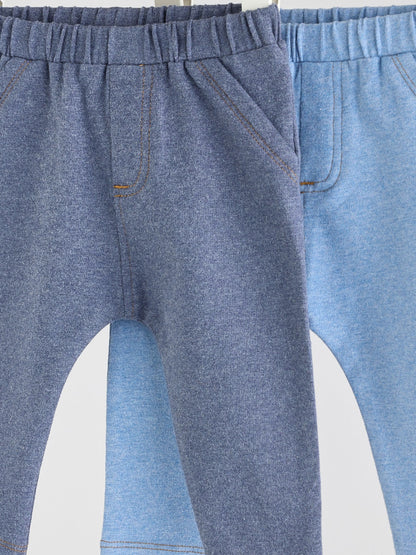 Blue Baby Leggings 2 Pack (0mths-2yrs) image 6