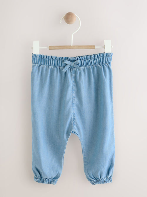 Blue Denim Tencel Baby Trousers (0mths-2yrs) image 1