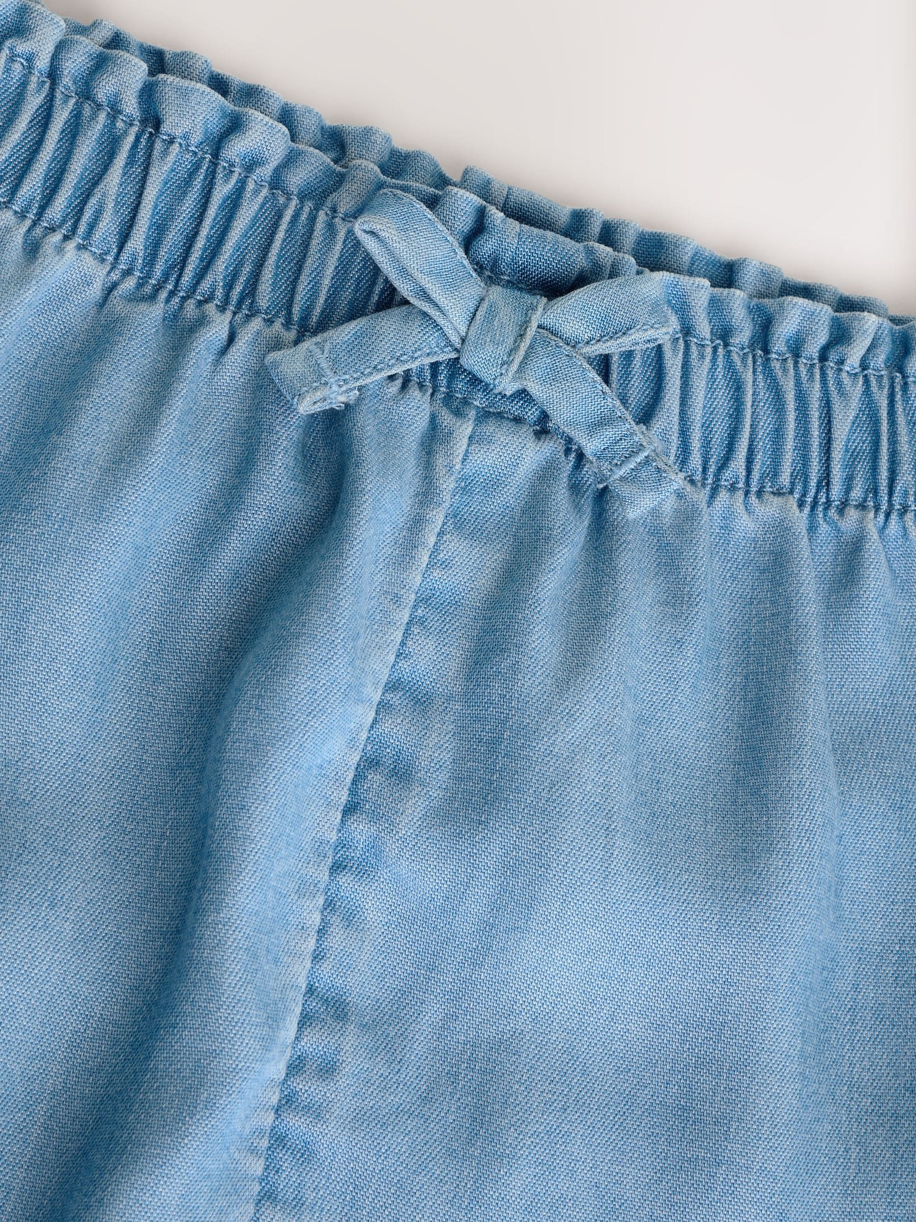 Blue Denim Tencel Baby Trousers (0mths-2yrs) image 3